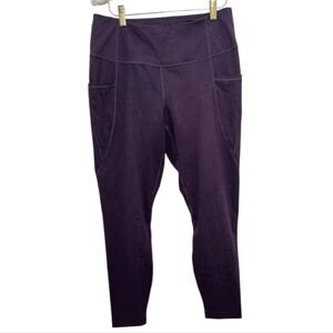 Active Life Women's Size Large Leggings Print Eggplant Snakeskin Print Purple